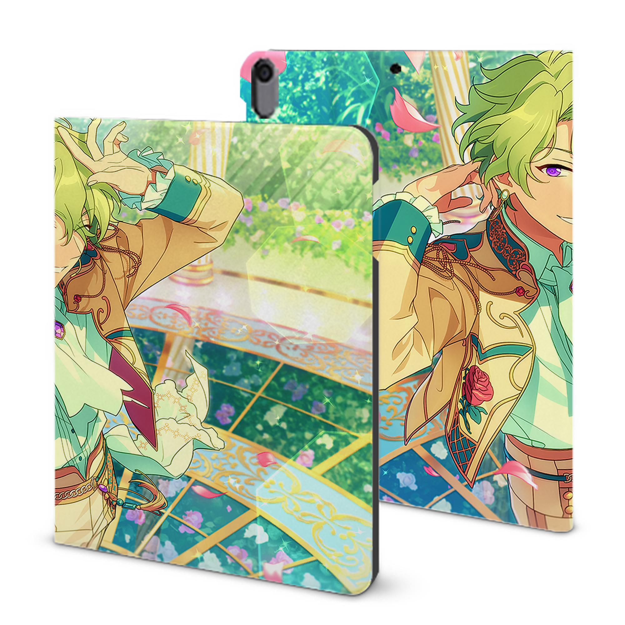 （画像用） あんさんぶるスターズ! Ensemble Stars IPad ケース ブック型 PUレザー TPU 耐衝撃 軽量 薄型 ペン収納なし 全面保護 IPad 各モデル対応